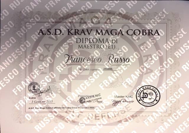 Diploma Istruttore Nazionale 1° livello Krav Maga, FederKravMaga 2007