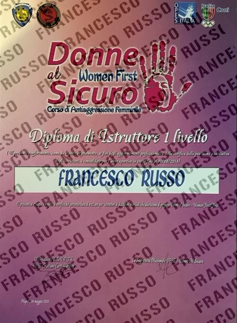 Diploma Istruttore Donne al Sicuro